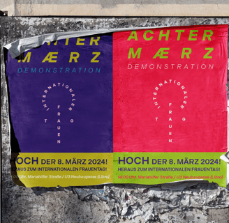Poster design concept for achter märz demonstration 