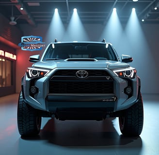 a toyota tacoma is shown in a showroom