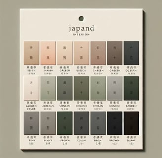 color palette showing japandi tones