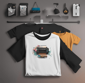 Heat press machine being used to fix a printed design onto a T-shirt, highlighting its role in T-shi