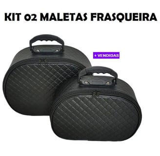 duas maleta maquiagem preta