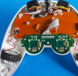 a white and green electronic device with a bird on it
