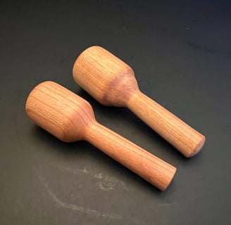 Yellow Birch & Cherry baby rattles - special order