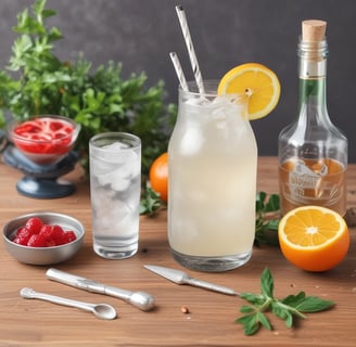 Virgin Mojito Chill mocktail with The Balls drink enhancer.