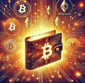 a hot wallet with a bitcoin symbol
