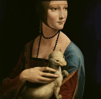 Lady with an Ermine, Leonardo da Vinci, 1489–1491, Czartoryski Museum, Kraków, Poland