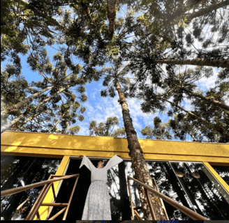 As benção da natureza estão sempre visíveis pelas enormes janelas do salão de celebrações