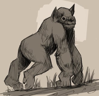 Creature design, fantasy, digital art concept art
