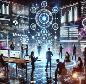 equipe professionelle futuriste