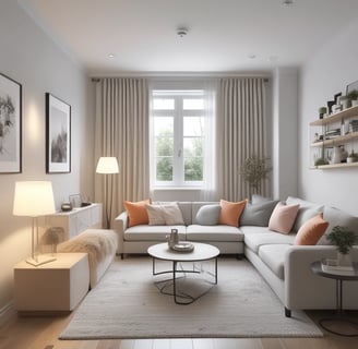 Bright living room with modern inventory