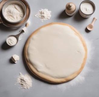 person mixing dough