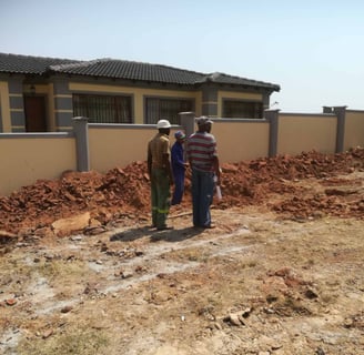 Site inspection before ground preparation in Krugersdorp