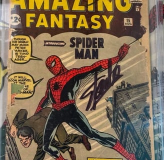 signed spider man comic by stan lee vintage collectable from comic con