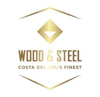 Custom wooden pergola with steel railing, outdoor project by Wood & Steel, Costa del Sol