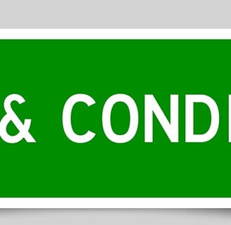 Terms and conditions sign