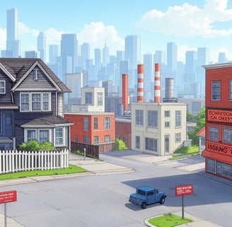 Various Property Types indicating various Zoning Laws