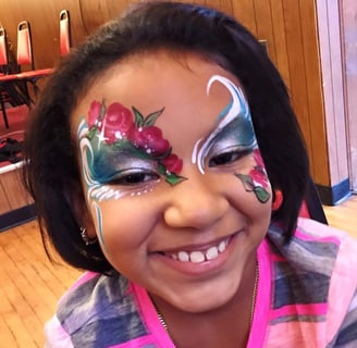Rose Mask Eye Design Face Painting