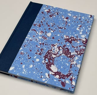 Journal with marbled paper