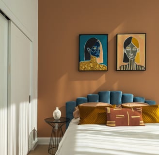 a bedroom with a couch and a couch