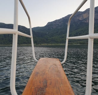 a swimming break on Lake Köyceğiz