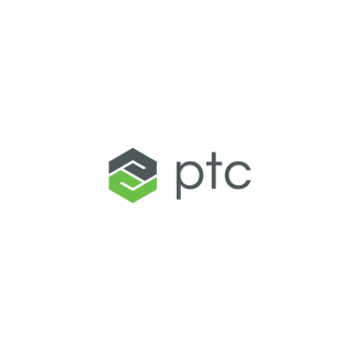 a green and grey logo to the left with the wordmark ptc to the right on guide's website