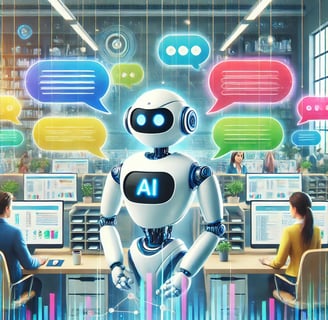 a robot that is standing in front of a group of people