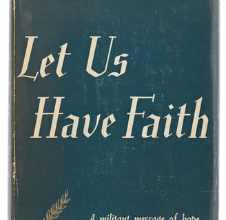 Book Cover of "Let Us Have Faith" by Helen Keller