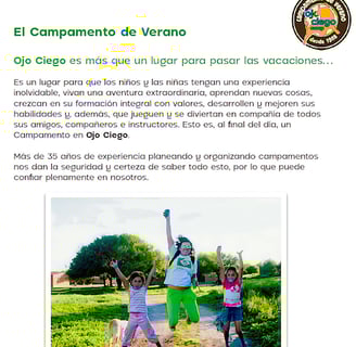 Folleto Campamento 2025