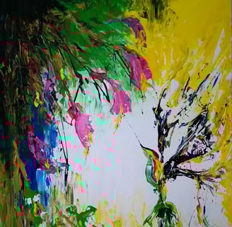 peinture d'un colibri