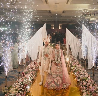 BEST BRIDE GROOM ENTRY & JAIMALA THEMES BY GEET EVENTS