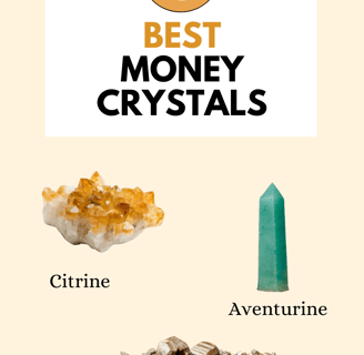 Three crystals to attract money. Citrine, Aventurine 