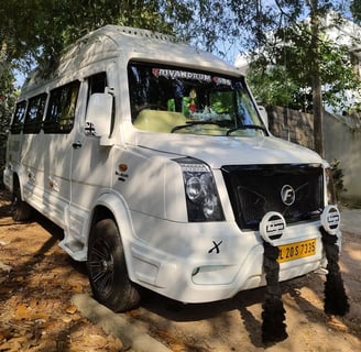 Tempo Traveller-Trivandrum Cabs, Taxi Service in Trivandrum, Airport Transfers, Wedding Cars