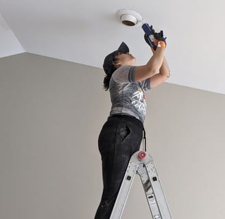 Painting and Scraping Ceiling