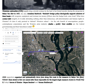  Leaflet about glorifying the Holocaust in Ukraine and the hypocrisy of the German government