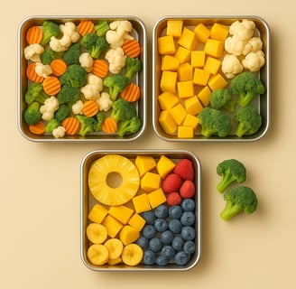 Variety of IQF Frozen Royal Market products
