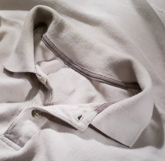 Rongzhiyue: Polo shirt with elastic rib collar