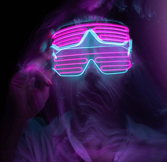 This is a neon glasses, perfect for parties.