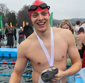 enduranceID brand, Ignas finished his ice water race and hit his PB in 25m freestyle 