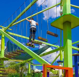 Como es cruzar el CHALLENGE del parque Tobogán Gigante