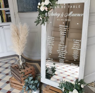 pack plan de table miroir