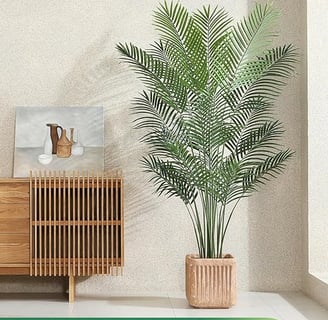Palmera Grande 170 cm Arbol Artificial Plastico Interior y Exterior Hogar Salon Dormitorio Balcón Mo