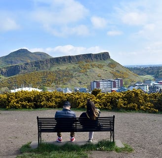 Vue sur Arthur's Seat depuis Carlton Hill