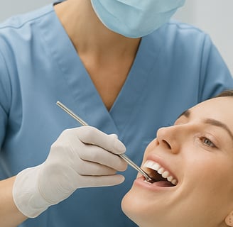 Thai dentist doing dental work