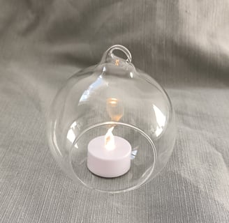 bougeoir boule et bougie led