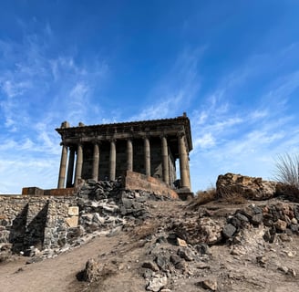 garni temple stone building