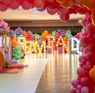 Arche de ballons déstructurée organique mariage haut de gamme