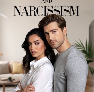 a man and woman standing next to each other in a living room