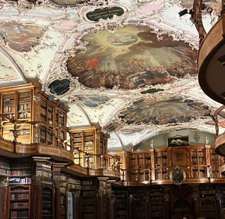 The Stiftsbibliothek or Abbey Library in the Abbey of St. Gall in St. Gallen Switzerland