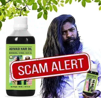 a man with a beard and long hair with adivasi hair oil