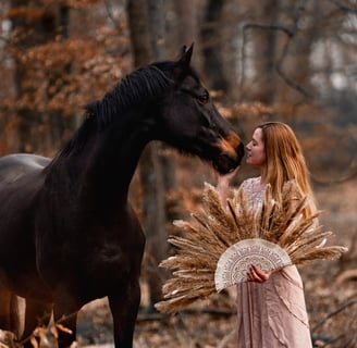 Pferde-Mensch-Porträt